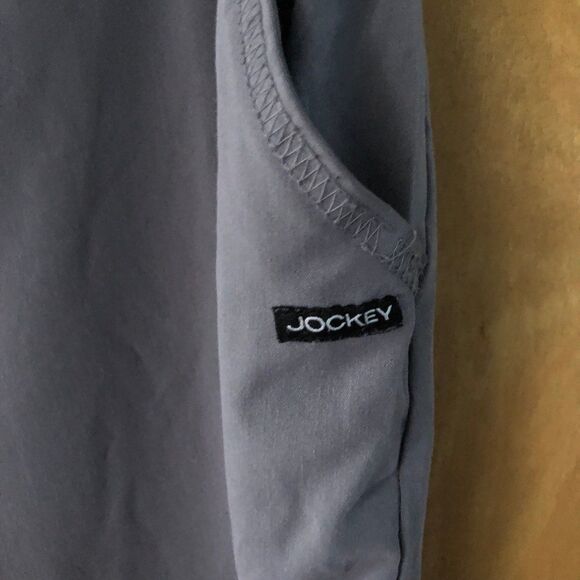 Jockey Relaxed Fit Drawstring Scrub Pants in Pewter w/Lime Green Detail 2X - Picture 4 of 7